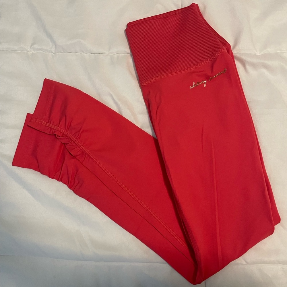 Gymshark Whitney Simmons V2 Ribbed waist leggings.